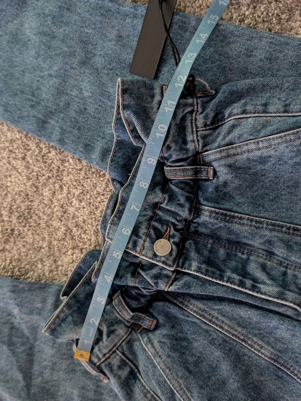 NWT BLANKNYC Don't Cross Me Paperbag Waist High Rise Seam Straight Jeans 25 - Picture 6 of 6